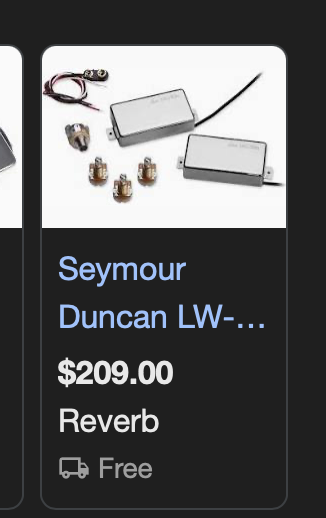 Seymour Duncan Dave Mustaine pickups example