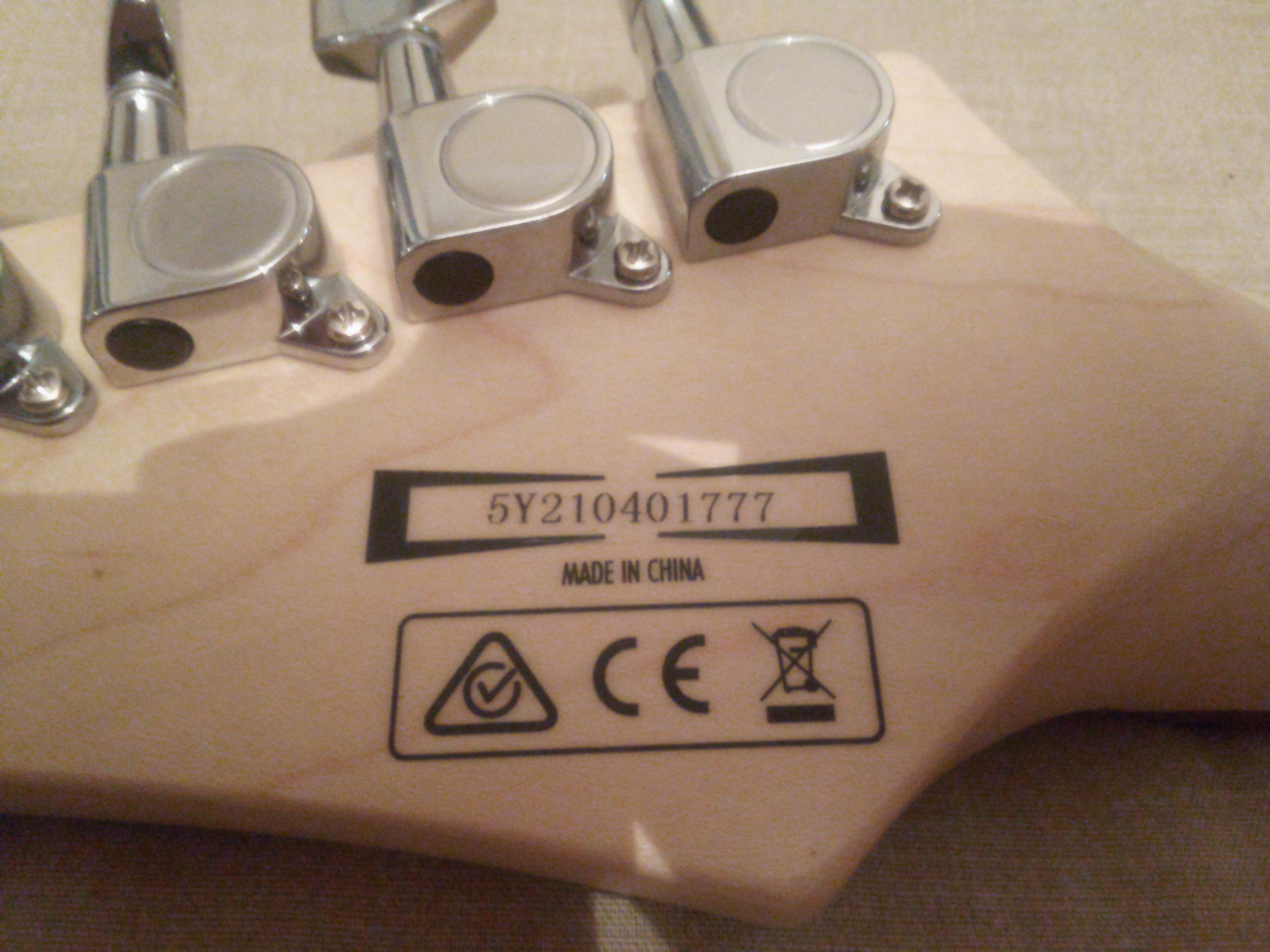 Ibanez headstock back with serial number