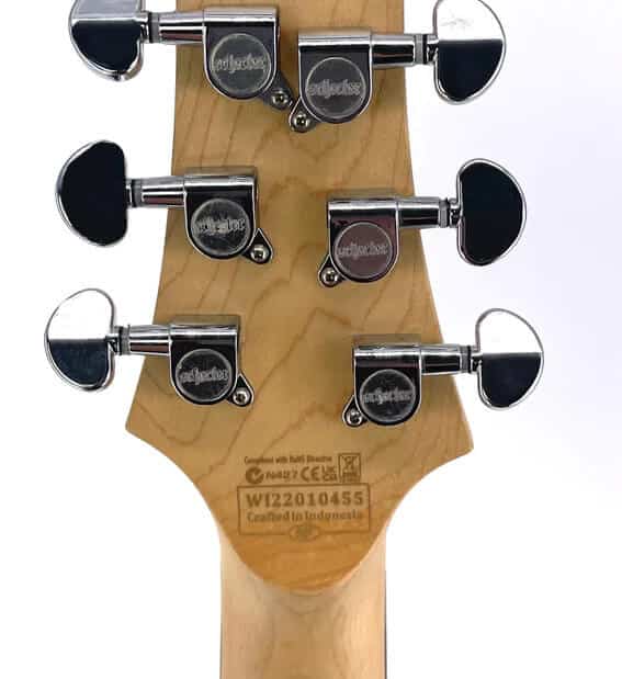 Schecter headstock back with serial number